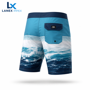 High Quality Men's Quick Dry Beach Board <b>Shorts</b> Ocean Wave Print Surf Swim Trunks Lightweight Summer Swimwear Casual Wear <b>Shorts</b> - Product Image 3