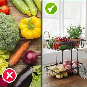 Panier de rangement métallique profond avec design ouvert, organisateur en fil métallique empilable pour étagère de placard - Product Image 5