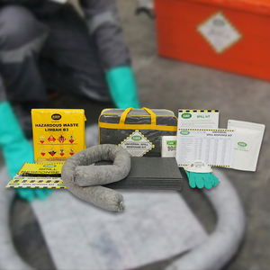 Kit Universal de 15 L para Derrames con Bolsa Flexible, Contenedor Transparente Resistente, Kit Absorbente para Limpieza de Derrames de Aceite y Productos Químicos para la Industria - Product Image 5