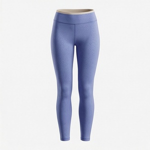 Leggings Deportivos de Cintura Alta para Mujer, Sin Costuras, Color Sólido, Elásticos, Transpirables, de Punto, Spandex y Nailon, para Todas las Temporadas - Product Image 1