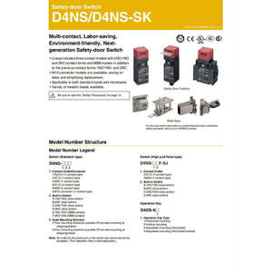 สำหรับสวิตช์ประตูนิรภัย D4NS-1DF ของ Omron - Product Image 3