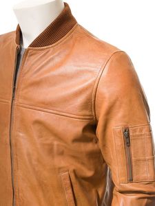 Chaqueta de Cuero para Hombre, Estilo Vintage, con Cuello Alto y Capucha, en Piel de Vaca con Revestimiento Negro, para Otoño - Pakistán - Product Image 3