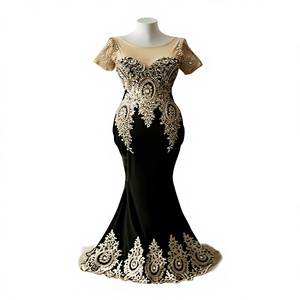 Elegant Women's Sequined Slit Neck Mermaid Silhouette Ball Gown <b>Dress</b> Long Maxi Formal Evening <b>Prom</b> Wedding <b>Pattern</b> - Product Image 1