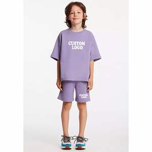 Camiseta de Verano 100% Algodón para Niño, Manga Corta, con Pantalones Cortos, Ropa Infantil, Diseño Personalizado, Conjunto de Camiseta y Pantalones Cortos para Niño - Product Image 3