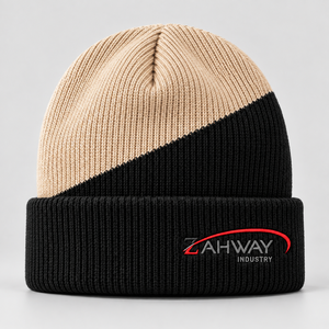 Bonnet en tricot de qualité supérieure avec tissu doux au toucher, ajustement extensible confortable, isolation thermique, logo brodé pour les jours froids - Product Image 1