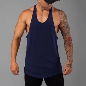 Men's Fitness <b>Vest</b> <b>Stringers</b> Gym Wear Tank Top Singlet Elastic Breathable and Quick-Drying 100% Cotton Sleeveless - Product Image 1