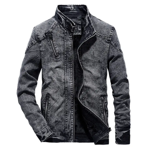 Veste en jean respirante et écologique pour homme, avec tissu tricoté et patchs, délavage clair, style streetwear décontracté – Meilleure vente - Product Image 4