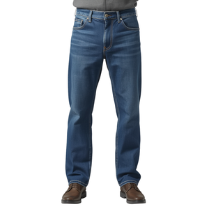 Pantalones Vaqueros de Lona Lavada al Ácido de Corte Recto para Hombre, Transpirables, de Algodón Pesado, Casuales, Personalizados, OEM ODM - Product Image 3