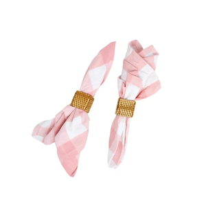 Anneaux de serviette carrés en rotin naturel faits à la main, style bohème, pour une décoration de table de Noël élégante, en provenance du Vietnam. - Product Image 3