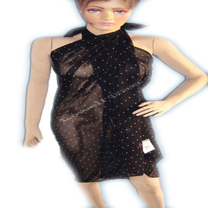 Paréo de plage personnalisé en polyester à imprimé floral à pois, de haute qualité, pour femmes, conçu par des designers professionnels, idéal pour les vacances à Hawaï. - Product Image 5