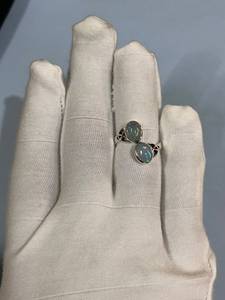 Natural <b>Opal</b> 925 <b>Silver</b> Gemstone <b>Ring</b> for Wedding Engagement Anniversary & Gift-Resizable - Product Image 3