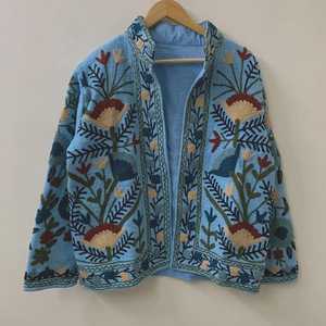 Handcrafted Uzbek-Inspired Velvet Suzani Jacket – Elegant Bohemian Embroidered Women's Fashion Coat Casual Dresses - Product Image 2