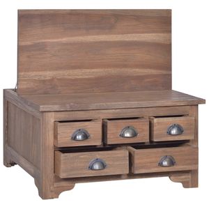 Tavolino in legno di Teak massello con 25.6 apribile \ "x25.6 \" x13.4 \ "dimensioni Design elegante - Product Image 3