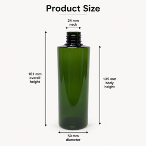 Botella de PET Verde Oscuro de 500 ml para Champú, Fabricante Vietnamita, OEM ODM, Botella Redonda de Plástico de 24 mm para Gel de Ducha con Tapa y Bomba - Product Image 3