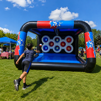 Jeu interactif De Tir De Football Gonflable, Gonflable Combi Arène de Sport avec Système IPS, Jeu De Tir Gonflable pour Adultes