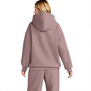 Conjunto Deportivo Urbano de Lujo para Mujer, Corte Holgado, Felpa Gruesa de Algodón, Conjunto Combinado, Sudadera con Capucha Estilo Urbano - Product Image 3