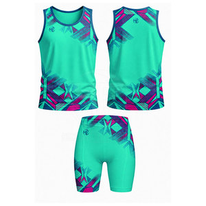 Uniforme Moderno para Atletismo, Ropa Deportiva Ligera para Correr, Conjunto Personalizado con Impresión para Competencia de Equipo - Product Image 1