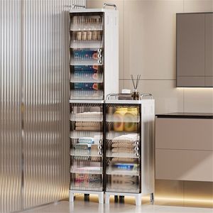 Organizzatore Salvaspazio per Porta Magnetico in Plastica 26,5x28,5x136,5cm, Armadietto con Cassetto Pieghevole per Spazi Ristretti - Product Image 5