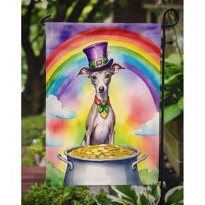 Italian Greyhound St. Patrick's <b>Day</b> <b>Garden</b> Flag Multicolor Decorative Yard Banner for Patio Artwork Mailbox Flag for Flower <b>Beds</b> - Product Image 3