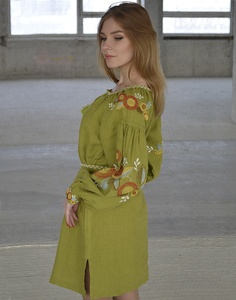 Alta calidad bordado mexicano ucraniano verano Midi Maxi Vestidos para mujeres elegante vestido informal vestido de moda - Product Image 2