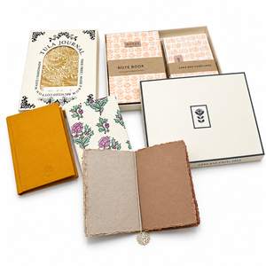Carnets et journaux en papier faits à la main, en coton, style vintage, écologiques, papeterie artisanale, livres d'écriture reliés, vente en gros - Product Image 1