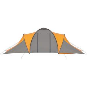 Tente de camping grise et orange pour 6 personnes - Product Image 4