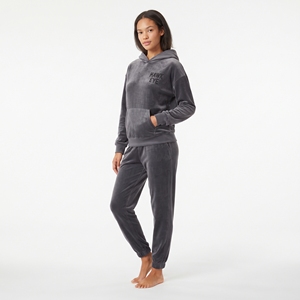 Conjunto Deportivo de Terciopelo de Alta Calidad para Mujer, Corte Regular, Dos Piezas Personalizadas, Sudadera con Capucha y Bolsillo Canguro, Pantalones Jogger, Ropa de Invierno - Product Image 6