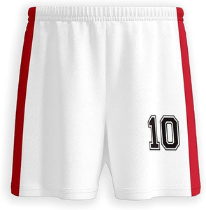 Custom Kids Soccer Uniform Set - Green Graphic Jersey & White Shorts with <b>Red</b> Stripes - Product Image 2