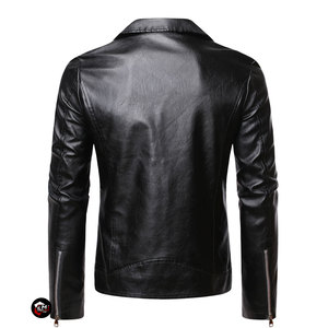 เสื้อแจ็คเก็ตหนังผู้ชาย ทรงสลิมทันสมัย สวมใส่สบาย แฟชั่นเสื้อคลุมสไตล์ลำลอง ใส่ได้ทุกวัน ฤดูใบไม้ร่วง เสื้อแจ็คเก็ตหนังผู้ชาย - Product Image 2