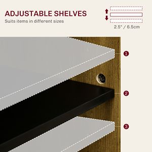Contemporary Farmhouse <b>Sideboard</b> <b>Kitchen</b> Buffet <b>Cabinet</b> Barn Doors Drawer Adjustable Shelf Natural Wood for Villa Application - Product Image 5