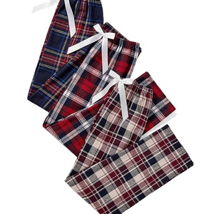<b>Top</b> Demanded <b>Men</b> Plaid Flannel Pant Trouser with Custom logo Printed Sleeping Wear Drawstring <b>Pajama</b> Flannel <b>Men's</b> Pants - Product Image 1