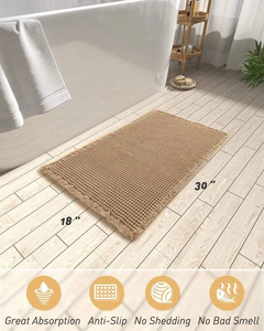 Bathroom floor <b>mat</b> crafted from soft <b>absorbent</b> material with durable backing quick drying performance and comfortable feel - Product Image 6