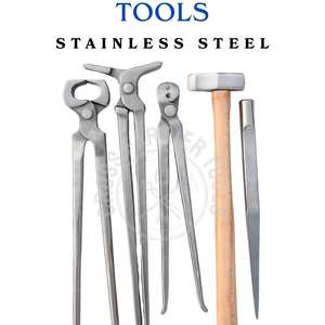 Kit d'outils de fermeur équin avec tablier de fermeur, tire-clous, écarteur de sabots, pince à sabots, marteau de fermeur et extracteur de sabots - Product Image 4