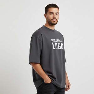 T-shirt Homme Oversize Personnalisé de Haute Qualité en Coton 100% avec Impression Frontale, Séchage Rapide et Respirant, Logo Personnalisé – Vente en Gros - Product Image 6