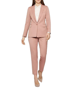 Lightweight Women Pant Coats <b>Suit</b> Breathable Long Sleeve Custom OEM Service Office Work Business Casual Plain Blank Pant Coat - Product Image 4