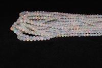Perles d'opale de feu éthiopiennes naturelles de haute qualité brins d'opale Welo ronds lisses pour la fabrication de bijoux pierres précieuses en vrac