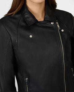 Women’s Vintage Cowhide Leather Motorcycle Jacket – Turn-Down Collar Long Sleeve Riding Outerwear with Breathable Finish - Product Image 5