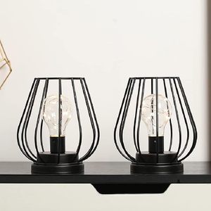 Lanterne en métal artisanale résistante à la chaleur, porte-bougie décoratif, lumière suspendue pour la maison, le jardin, la terrasse, les mariages, les fêtes, la table - Product Image 2