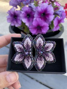 16. Wholesale Handmade Statement Embroidery <b>Earrings</b> with Multicolor Bead Details for Fashion Boutiques and Designer Jewelry Bus - Product Image 1