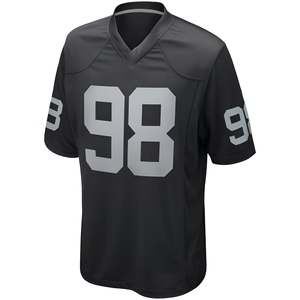 Maillot de football américain respirant 100 % polyester en maille, impression par transfert thermique, manches courtes, personnalisable avec nom, numéro et logo, grandes tailles pour adultes - Product Image 5