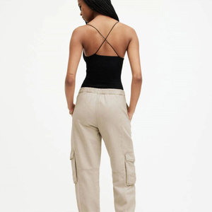 Pantalones Cargo Personalizados de Fabricante OEM, Cintura Media, Estilo Urbano, Pierna Ancha, Casuales, Transpirables, Resistentes al Viento, de Lona Ecológica, de Secado Rápido - Product Image 2
