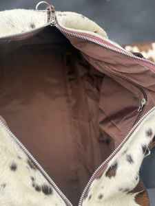 Sac de week-end en cuir véritable artisanal style western avec fourrure de vache LHDB-0174 - Product Image 2