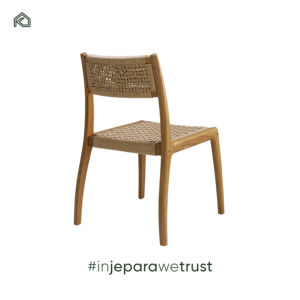 Silla de Comedor Moderna, Minimalista y Ecológica para Exteriores, Muebles de Jardín de Madera de Teca Duradera para Patio y Hotel, Estilo Elegante y Relajado - Product Image 2