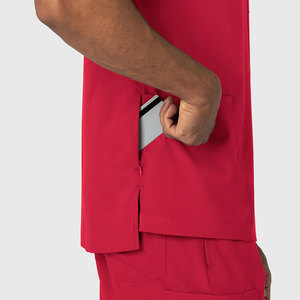 V Neck Solid Color Medical Uniform Set For Men Pet Hospital Nurse <b>Scrubs</b> Surgical Short Sleeve Dental <b>Scrub</b> <b>Top</b> For Sale - Product Image 5