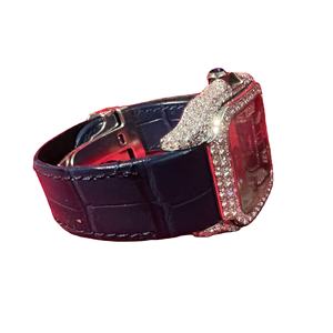 Reloj de Cuarzo con Correa de Acero Inoxidable Azul de Lujo Personalizado, Estilo Antiguo para Hombre, Estilo Ejecutivo - Product Image 1