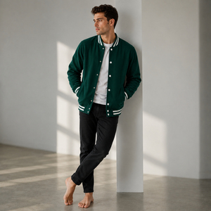 Varsity <b>jacket</b> made with durable materials and comfortable fit delivering timeless style for active casual and fashion forward - Product Image 3