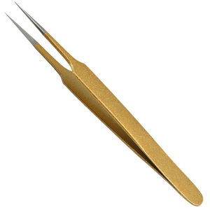Pince à épiler professionnelle Harrat Group Premium Beauty pour cils et sourcils, en acier inoxydable, pointe incurvée 10 mm, précision durable - Product Image 1