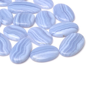 Vente en gros de cabochon en agate de dentelle bleue naturelle de différentes formes et tailles de pierres polies pour la fabrication de bijoux - Product Image 6