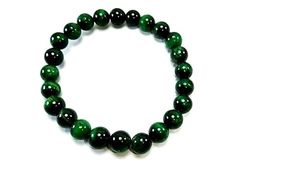 สร้อยข้อมือหินตาเสือสีน้ำเงินทรงกลม ขนาด 8-10 มม. ทำมือสำหรับผู้ชายและผู้หญิง เสริมฮวงจุ้ย เครื่องประดับแฟชั่น พลังงานบำบัด - Product Image 3