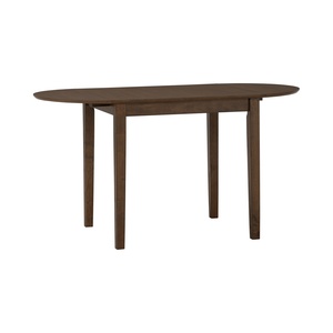 Rustic <b>Walnut</b> Finish Extendable Dining <b>Table</b> in Oval Dining Room <b>Table</b> Modern Home Furniture for Apartment - Product Image 1